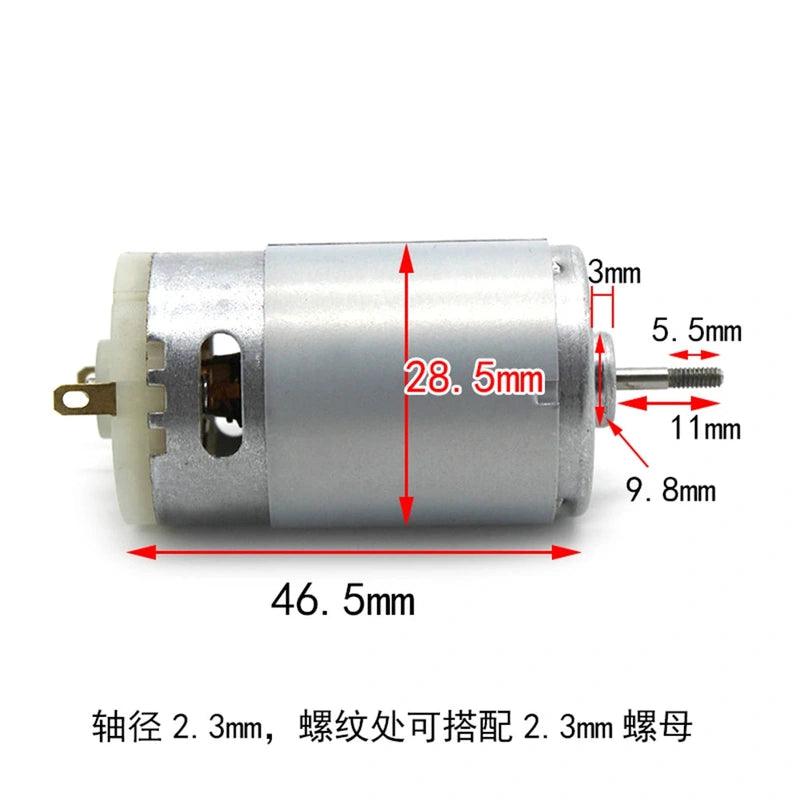 4pcs 390 DC Motor 7.4V 19500rpm High Speed Threaded Shaft 2.3mm Reversed Electric DIY Technology Toy Model Accessories RS390