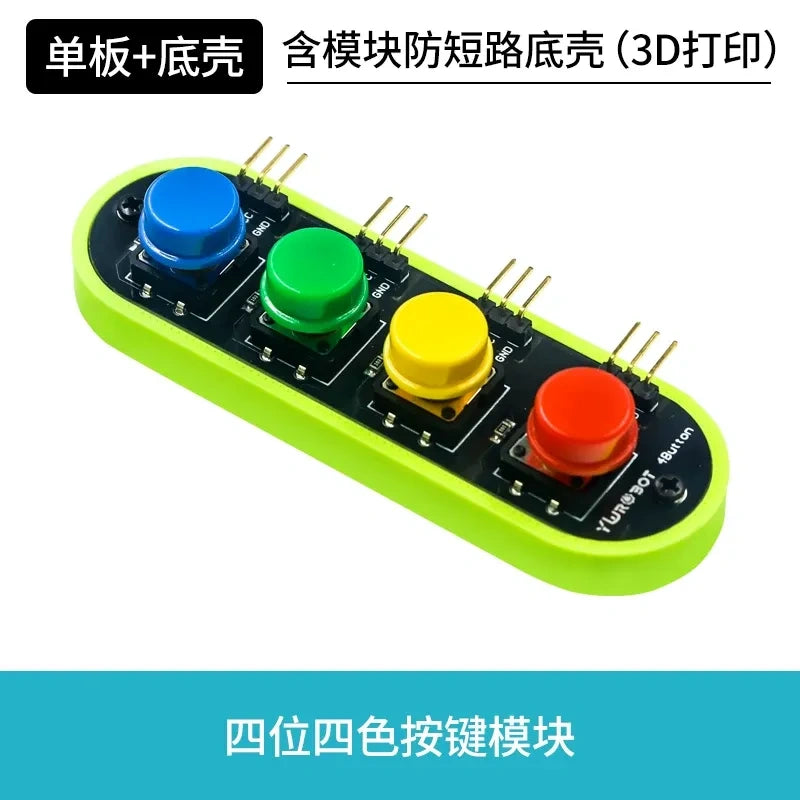 Arduino Push Button Module 2/3/4/6/8 Keys, 3.5V-5V Digital Input Electronic Block with Optional Plastic Housing