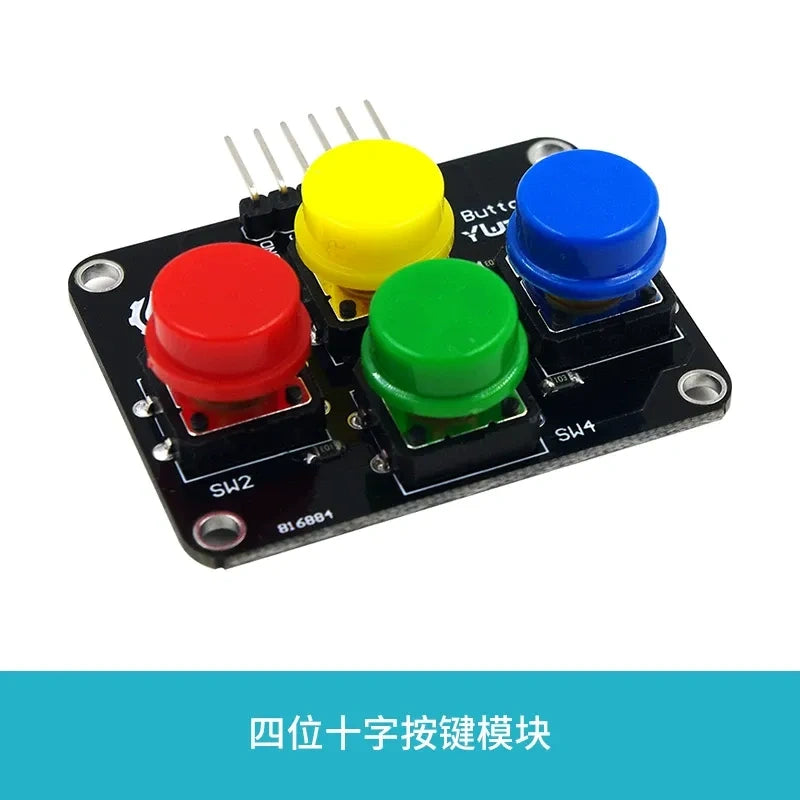 Arduino Push Button Module 2/3/4/6/8 Keys, 3.5V-5V Digital Input Electronic Block with Optional Plastic Housing