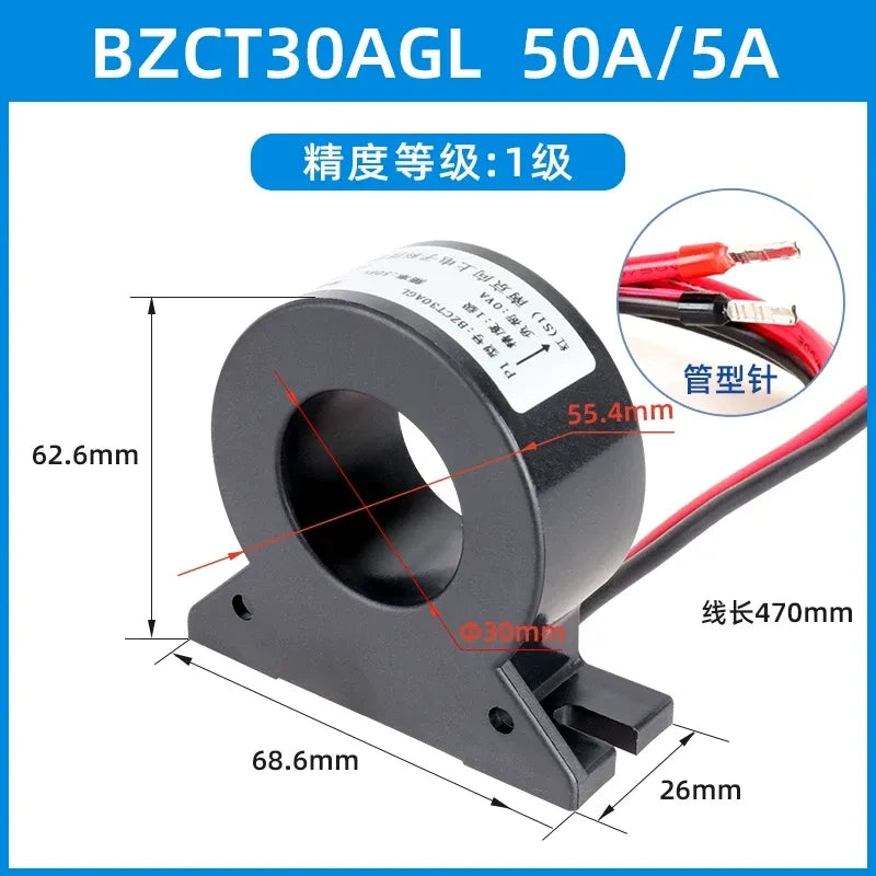 BZCT30AL current transformer, through core CT, energy meter current transformer, 50/5A CT, 1 class current transformer, 