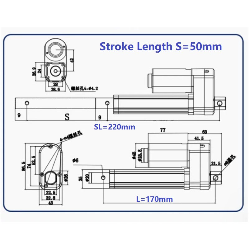 Linear Actuator with Hall Encoder
