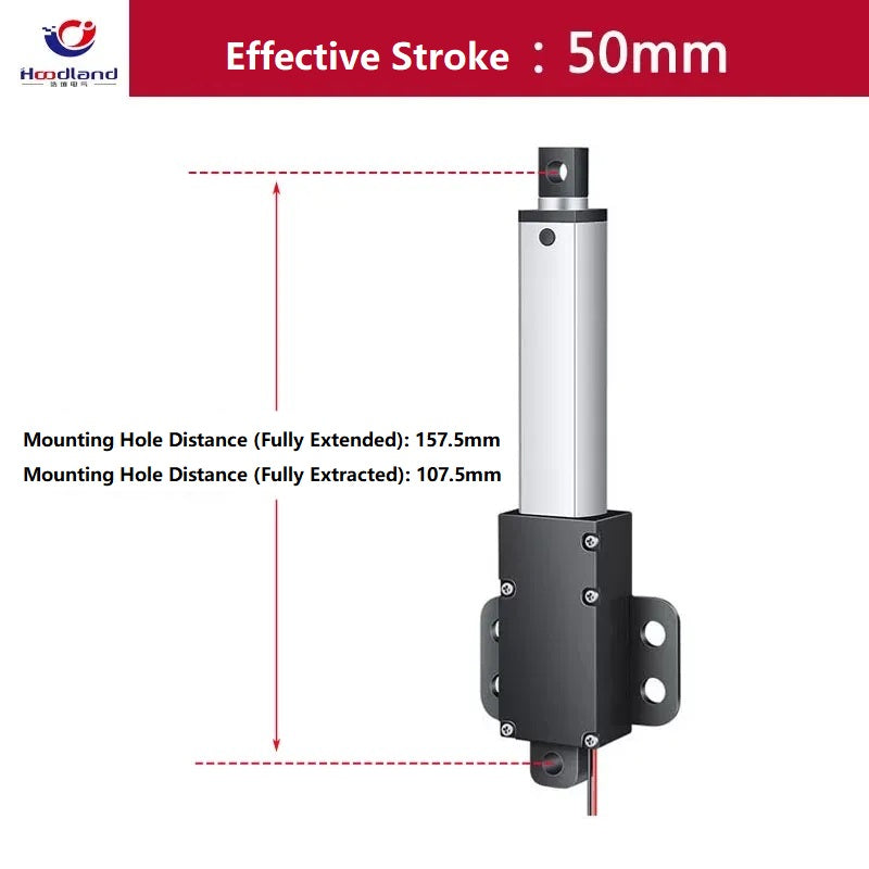 Mini Linear Actuator 12V/24V, 10-200mm Stroke