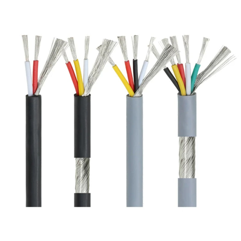 1M/5M 2547 Multi-Core Shielded Cable 2/3/4/5/6/7/8 Core 16-30AWG Tinned Copper Braided Shield Wire