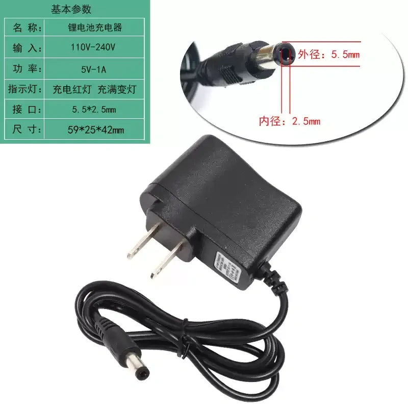 5V 1A laser level charger, low-power laser adapter, 5W power supply for laser level, 1A 5.5mm DC charger