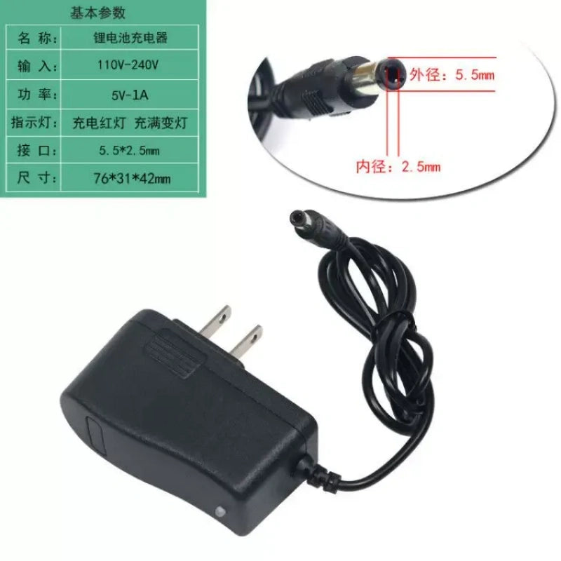 5V 1A laser level charger, low-power laser adapter, 5W power supply for laser level, 1A 5.5mm DC charger