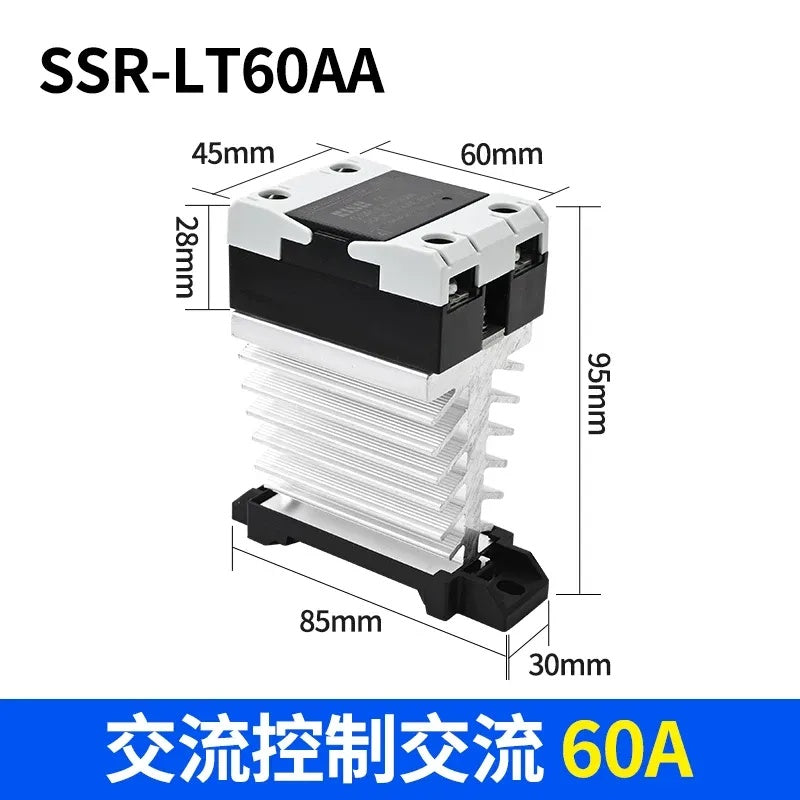 din rail solid state relay, integrated SSR contactor, SSR-60AA