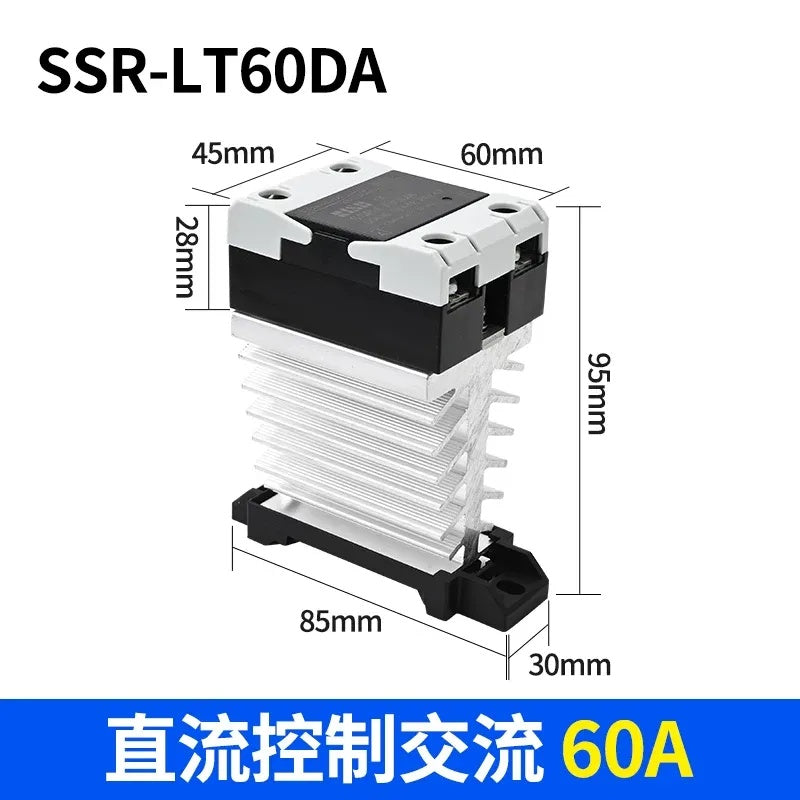 din rail solid state relay, integrated SSR contactor, SSR-60DA