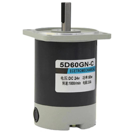 60W Micro DC High Speed Motors 24V 1800/3000RPM Long Life Adjustable Speed Reversible DC Permanent Magnet Motor Electric Engine