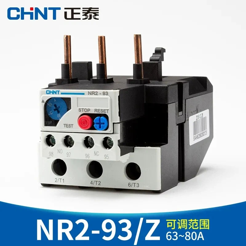 CHINT thermal overload relay, NR2 relay, CHINT NR2-93 63-80A