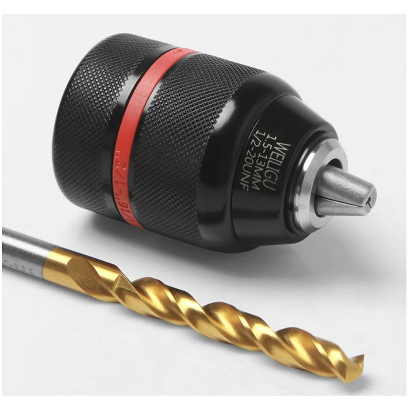 keyless ratchet drill chuck, self locking drill chuck, 3/8 24UNF drill adapter, 1/2 20UNF quick change chuck, cordless drill replacement chuck, angle grinder to drill converter chuck, 0.8-10mm 1.5-13mm drill bit holder