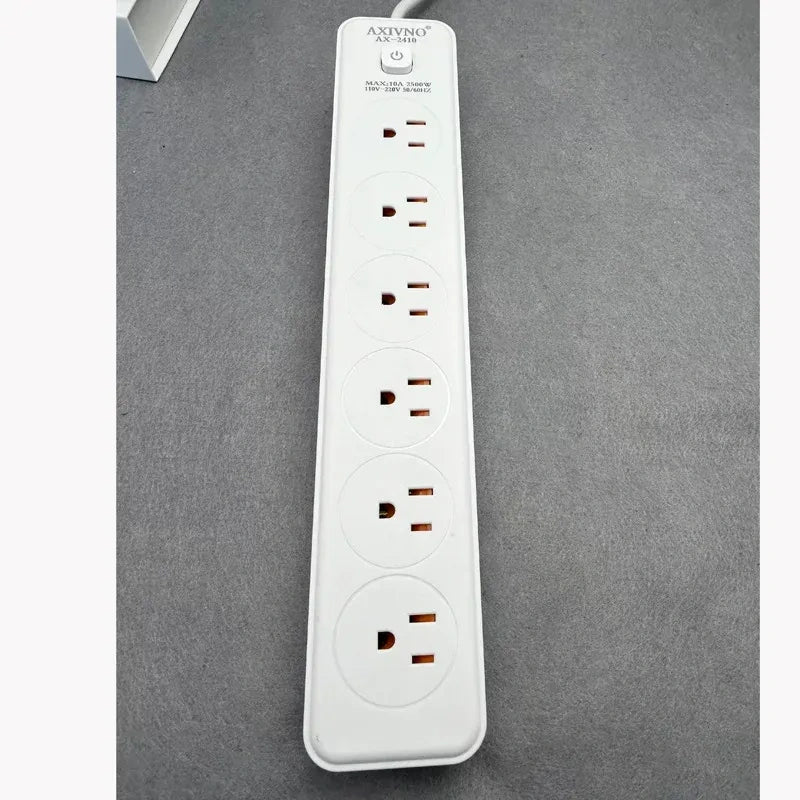 US power strip, 110V surge protector, American outlet extension cord, Taiwan power strip, 6 outlet US power strip, 2m 3m 5m long cord power strip, flame retardant power bar, home office surge suppressor