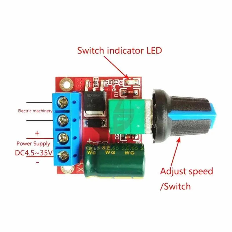 6V 12V 18V 24V DC Motor Controller PWM Speed Electric DC4.5V-35V 5A 90W Adjustable Control Governor Switch Drive Module - electrical center b2c,dc motor controller 12v