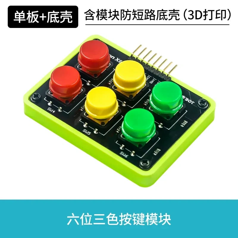 Arduino Push Button Module 2/3/4/6/8 Keys, 3.5V-5V Digital Input Electronic Block with Optional Plastic Housing