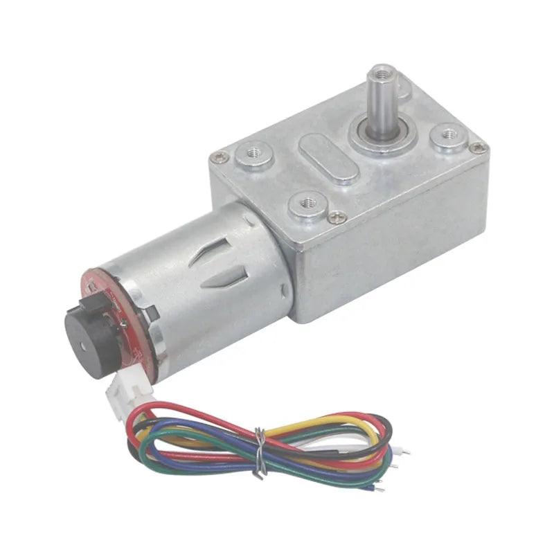 6V 12V 24V DC 6rpm 10rpm 18rpm 23rpm 30rpm 40rpm 90rpm 150rpm Self-lock Hall Encoder Worm Gearbox Reduction Motor JGY370 Geared