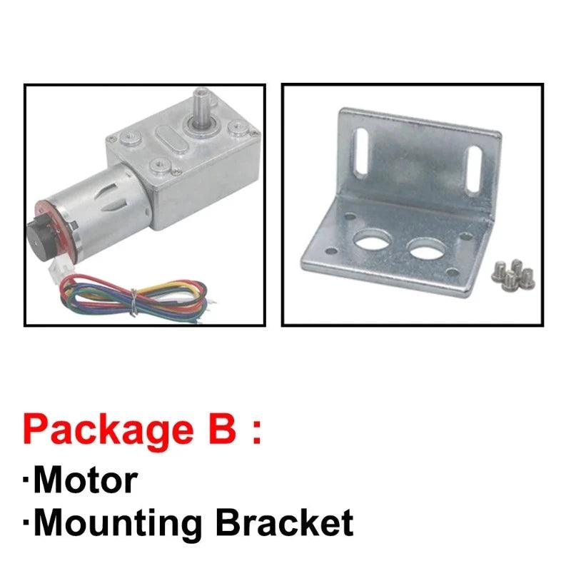 6V 12V 24V DC 6rpm 10rpm 18rpm 23rpm 30rpm 40rpm 90rpm 150rpm Self-lock Hall Encoder Worm Gearbox Reduction Motor JGY370 Geared