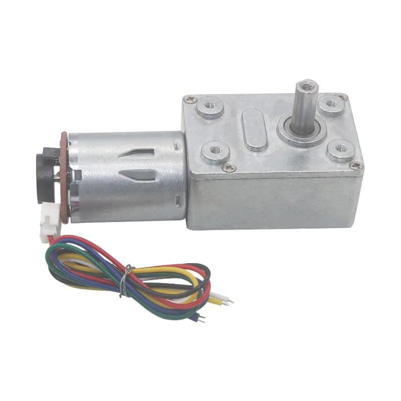 6V 12V 24V DC 6rpm 10rpm 18rpm 23rpm 30rpm 40rpm 90rpm 150rpm Self-lock Hall Encoder Worm Gearbox Reduction Motor JGY370 Geared