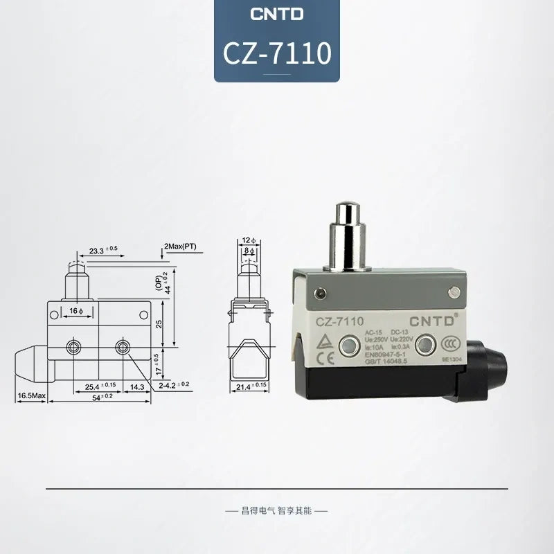 CNTD CZ-7110 Micro Switch ,Horizontal SPDT Limit Switch, 10A250VAC Momentary Limit Switch,  