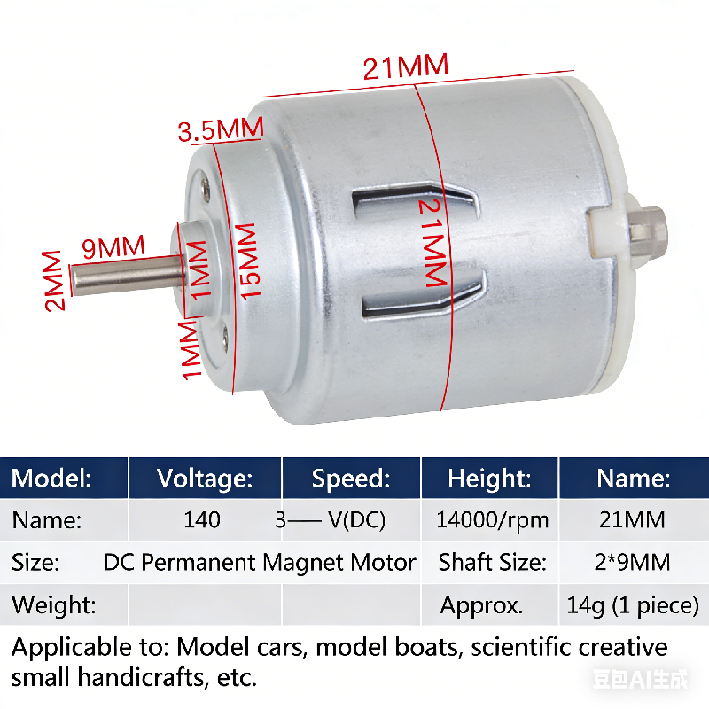 10pcs/lot 130 140 Mini DC Motor Fan Blade DIY Kit
