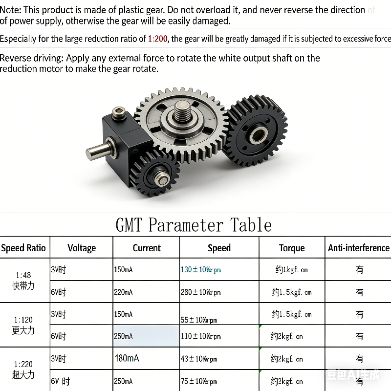 TT Motor Gear Motor Pre-soldered with wire