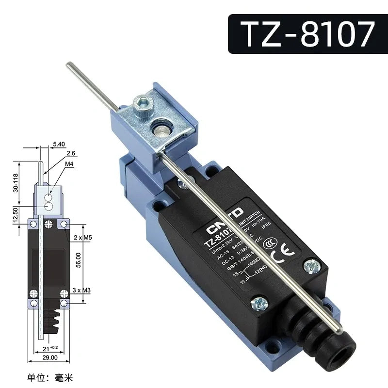 CNTD TZ-8107 Limit Switch ,Travel Limit Switch ,Industrial Micro Switch 