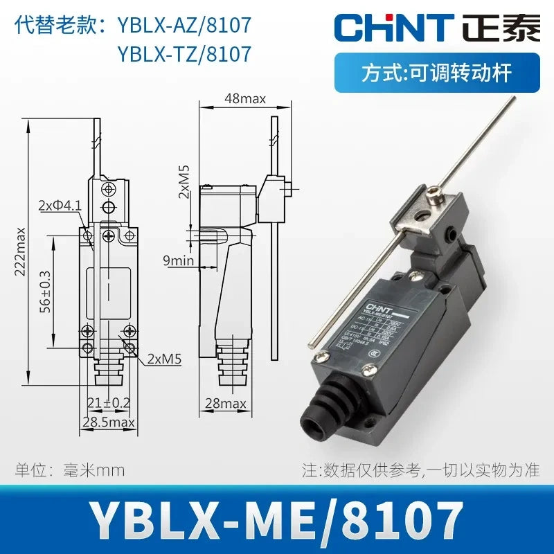 CHINT YBLX-ME/8107 Limit Switch ,Travel Switch ,Roller Lever Switch ,1NO1NC Switch  