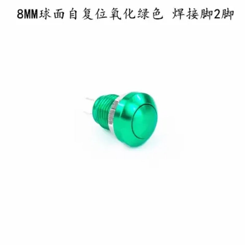 8mm push button switch, metal push button, momentary switch, self-reset switch, latching switch, 2 pin switch, waterproof switch, mini tact switch, round push button, automotive switch, industrial control switch, DIY electronics switch, 8mm metal switch, SPST switch, 1NO switch, welding terminal switch
