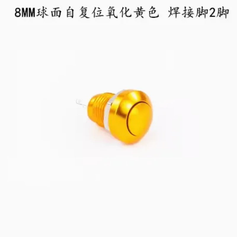 EARU -1pc 8mm Momentary Metal Push Button Switch Waterproof