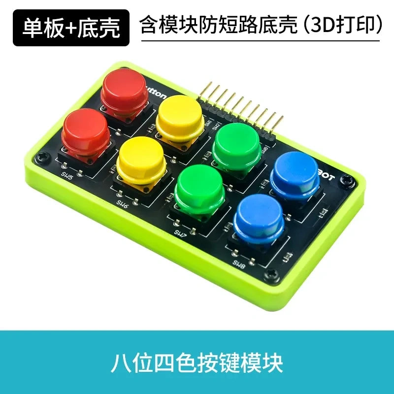 Arduino Push Button Module 2/3/4/6/8 Keys, 3.5V-5V Digital Input Electronic Block with Optional Plastic Housing