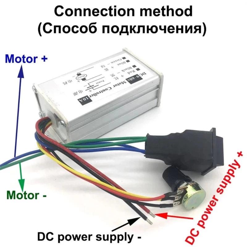 9V 12V 18V 24V 48V DC Motor Controller PWM Speed DC9V-60V 20A 1200W Regulator Pause Start Reversed CW CCW Switch Governor,dc motor controller 12v