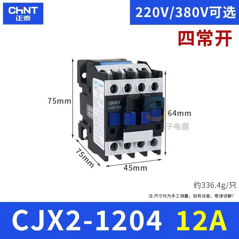 Contactor CJX2-1204 12A 4NO AC220V/380V