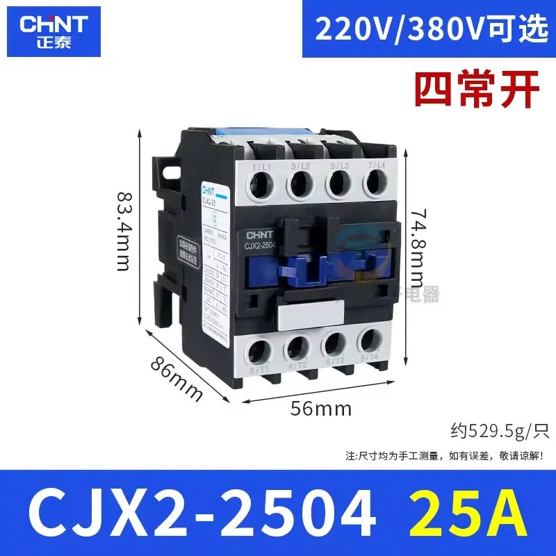 Contactor CJX2-2504 25A 4NO AC220V/380V