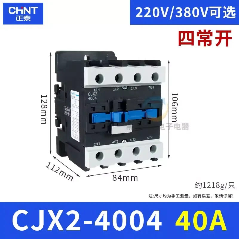 Contactor CJX2-4004 40A 4NO AC220V/380V