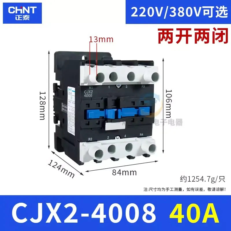 Contactor CJX2-4008 40A 2NO2NC AC220V/380V