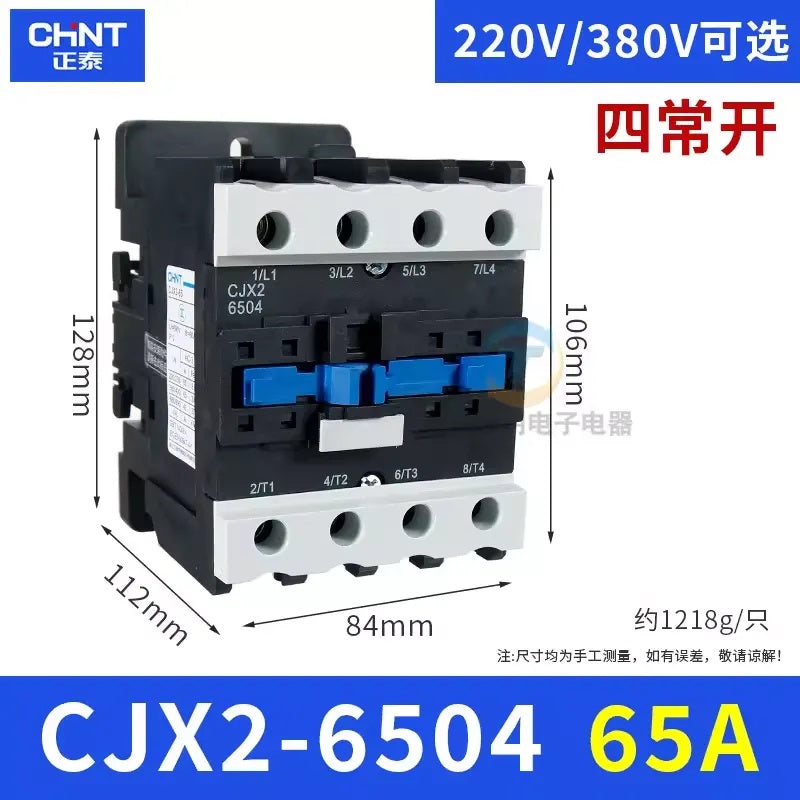 Contactor CJX2-6504 65A 4NO AC220V/380V