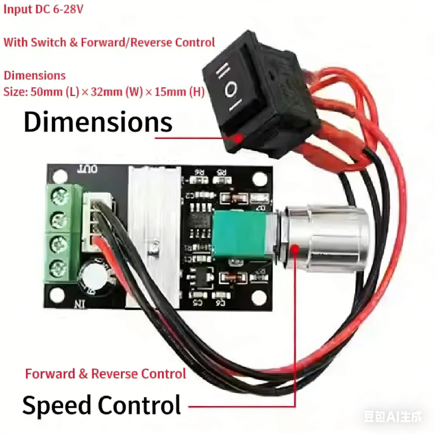 DC Gear Motor Speed Controller Kit