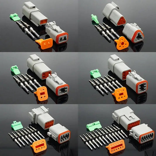 1 set DT conector DT06-2S/DT04-2P 2P 3P 4P 6P 8P 12P waterproof electrical connector for car motor truck with pins - electrical center b2c
