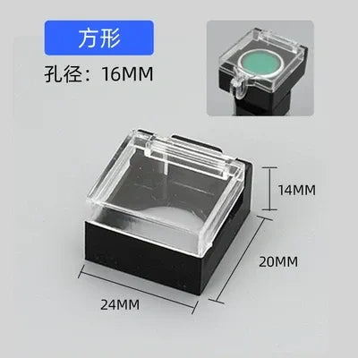 Push Button Accessories, 16mm Button Parts, Waterproof Button Cover, Button Scutcheon Plate, Panel Plug for Buttons, Industrial Button Accessories, LA16 LA38 Accessories
