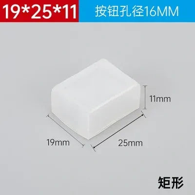 Push Button Accessories, 16mm Button Parts, Waterproof Button Cover, Silicone Button Cap,