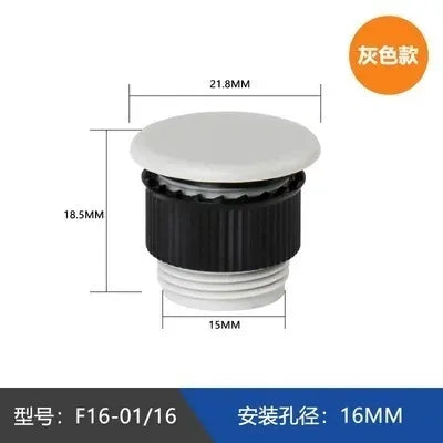 Push Button Accessories, 16mm Button Parts, Silicone Button Cap, Button Scutcheon Plate