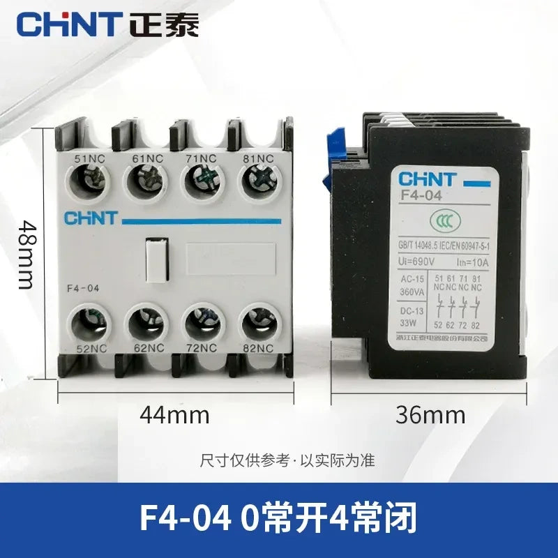 CHNT F4-04  Auxiliary Contact ,0NO4NC Contactor Spare Parts