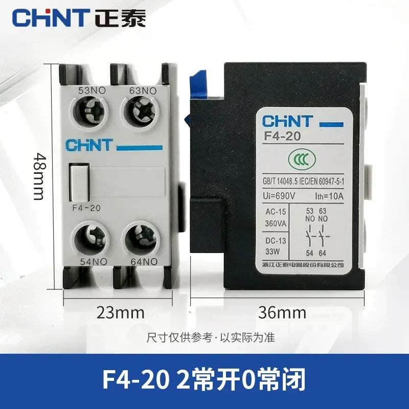CHNT F4-20  Auxiliary Contact ,2NO0NC Contactor Spare Parts