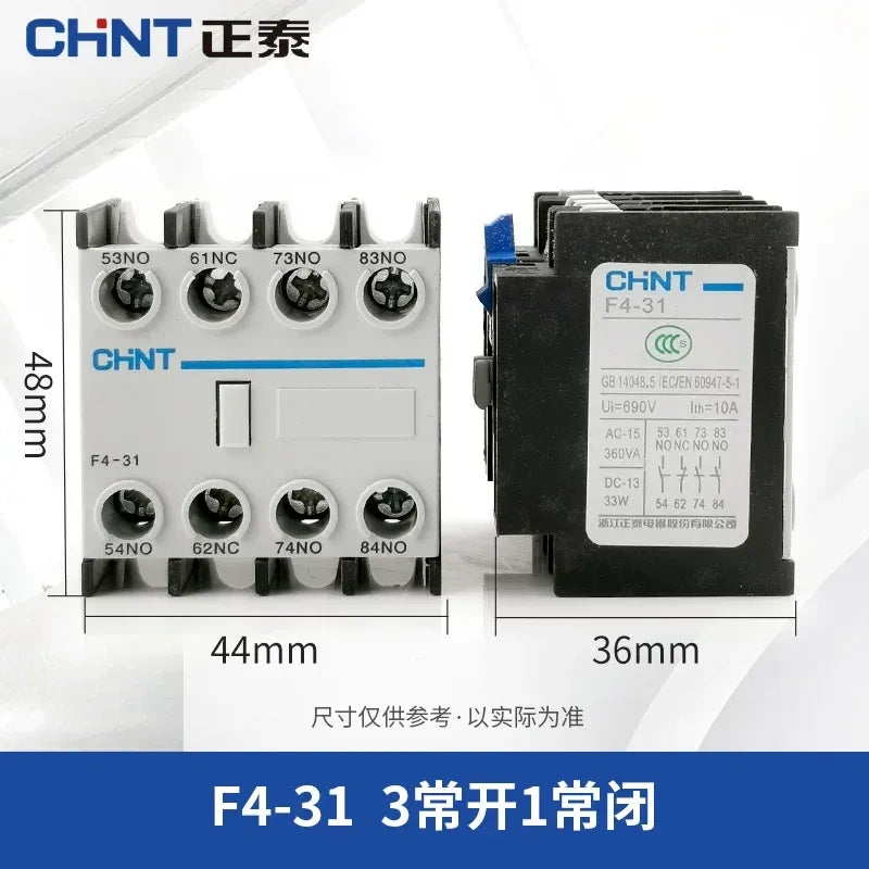 CHNT F4-31  Auxiliary Contact ,3NO1NC Contactor Spare Parts