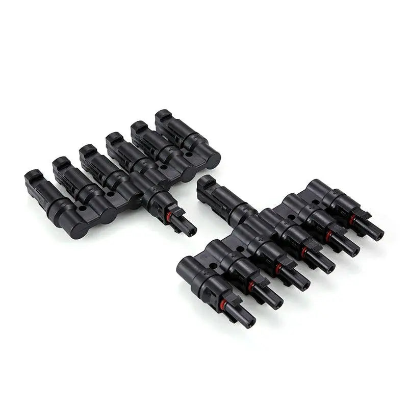 1 Pair x Male Female M/FM 6 to 1 Solar Panel Connector Cable Splitter Adapter  PV 6T Branch parallel Connector - electrical center b2c