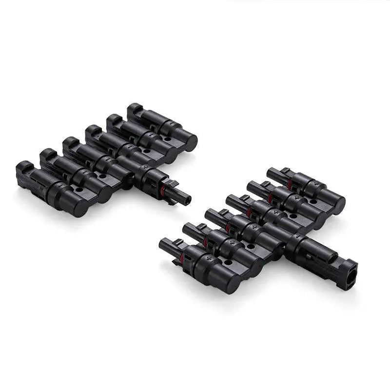 1 Pair x Male Female M/FM 6 to 1 Solar Panel Connector Cable Splitter Adapter  PV 6T Branch parallel Connector - electrical center b2c