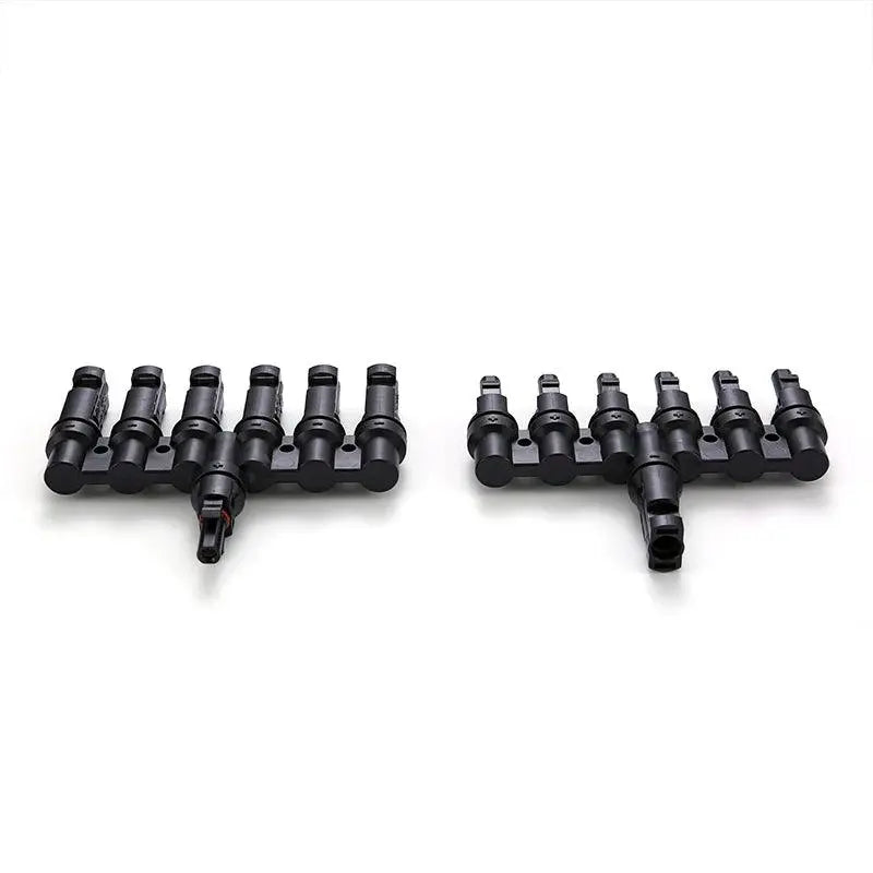 1 Pair x Male Female M/FM 6 to 1 Solar Panel Connector Cable Splitter Adapter  PV 6T Branch parallel Connector - electrical center b2c