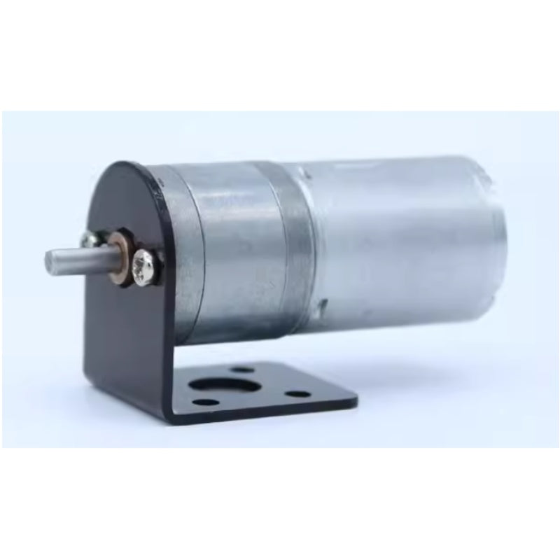 JGA25-370 shaft length 12mm Mini DC Gear Motor, High Torque Slow Speed Brushed Motor for Model Car Tractor, Intelligent Robot, 4WD Car, Small Motor (DC 6V/12V/24V, All-Metal Gears)