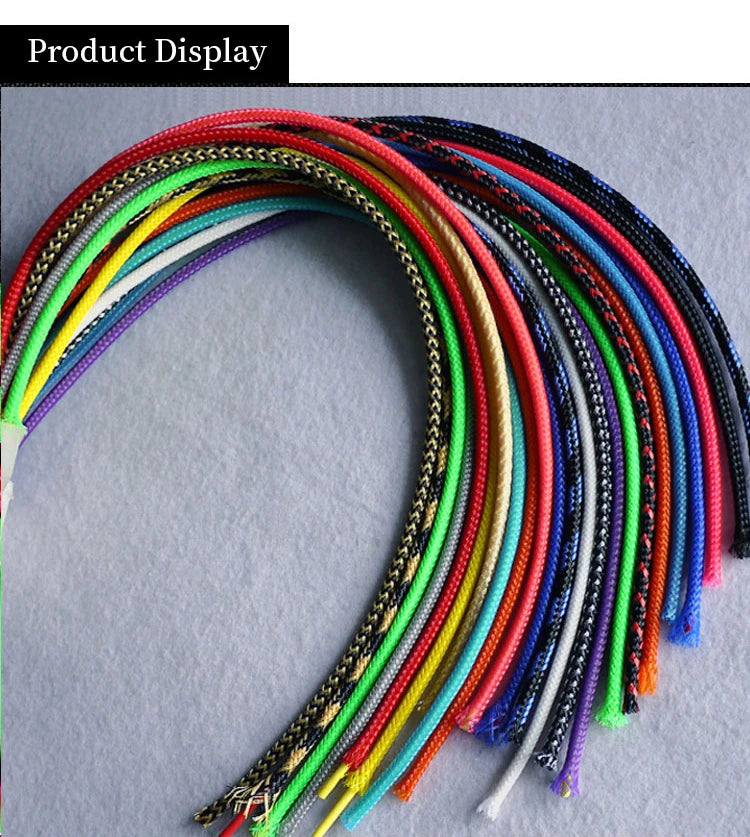 1/5/10M New Tight PET Braided Sleeve 2 4 6 8 10 12 14 16 20 25 30mm High Density Insulated Cable Protection Expandable Sheath