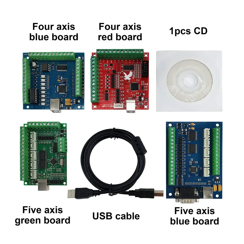 1pcs Breakout Board Interface Driver CNC Board USB MACH3 100Khz 4 Axis 5 Axis Interface Driver Motion Controller Driver Board