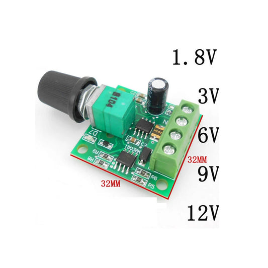 DC 1.8V-12V 2A Motor Controller PWM Speed Electric Low Voltage 1.8V 3V 5V 6V 12V Mini Regulator Switch Adjustable Drive Module