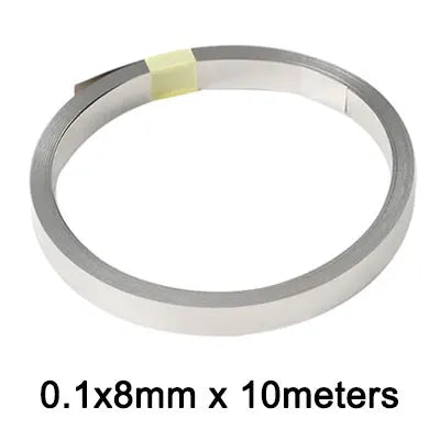 10m/Roll 18650 Li-ion Battery Nickel Plated Strip Connector 0.1mm 0.12mm 0.15mm 0.2mm Battrey Connector Spot Weld Steel Belt